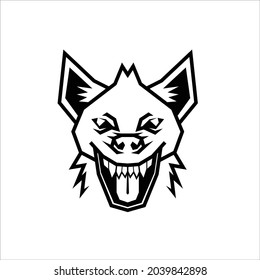 Isolated laughing Hyena logo icon vector