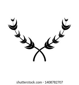 Isolated laurel wreath icon on a white background - Vector