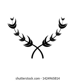 Isolated laurel wreath icon on a white background - Vector