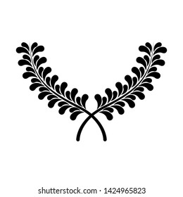 Isolated laurel wreath icon on a white background - Vector