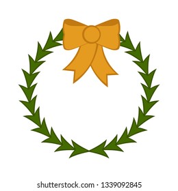Isolated laurel wreath image. Vecor illustration design