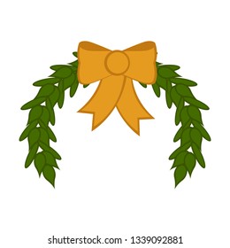 Isolated laurel wreath image. Vecor illustration design