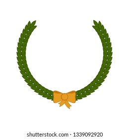 Isolated laurel wreath image. Vecor illustration design