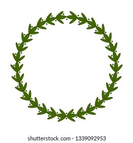 Isolated laurel wreath image. Vecor illustration design