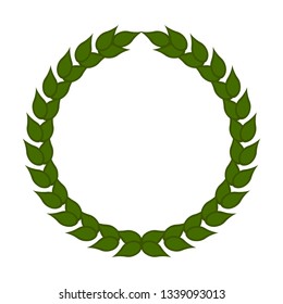 Isolated laurel wreath image. Vecor illustration design