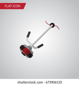 Isolated Lawn Mower Flat Icon. Grass-Cutter Vector Element Can Be Used For Lawn, Mower, Cutter Design Concept.