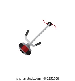 Isolated Lawn Mower Flat Icon. Grass-Cutter Vector Element Can Be Used For Lawn, Mower, Cutter Design Concept.