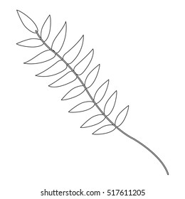 Isolated leaf decoration design