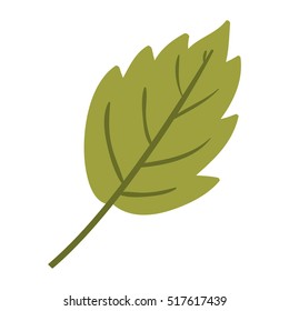 Isolated leaf decoration design