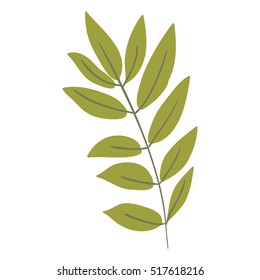 Isolated leaf decoration design