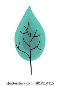 Isolated leaf design of Natural floral nature and plant theme Vector illustration