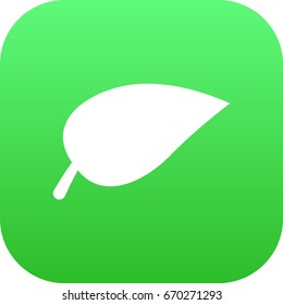 Isolated Leaf Icon Symbol On Clean Background. Vector Foliage Element In Trendy Style.