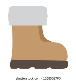 Isolated leather shoes. Winter clothes. Vector illustration design