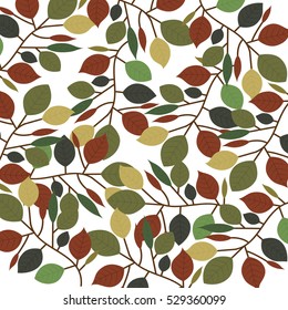 Isolated leaves background design