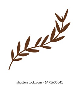 Isolated leaves background vector design