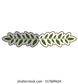 Isolated leaves decoration design