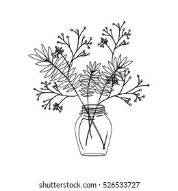Isolated leaves decoration design
