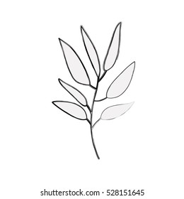 Isolated leaves decoration design
