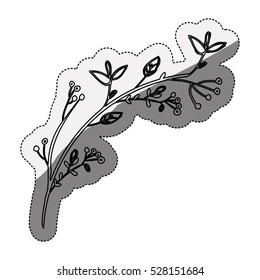 Isolated leaves decoration design