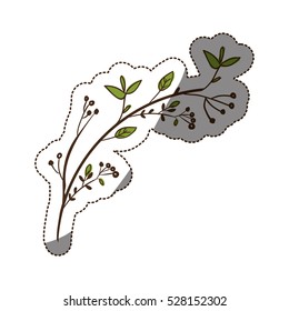 Isolated leaves decoration design