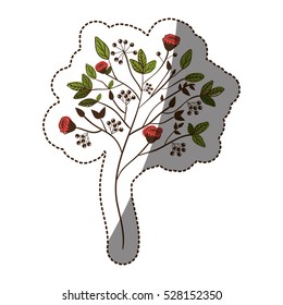Isolated leaves decoration design