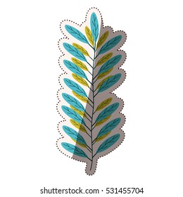 Isolated leaves decoration design