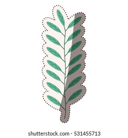 Isolated leaves decoration design