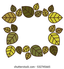 Isolated leaves decoration design