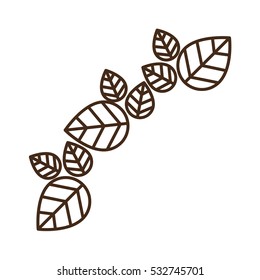 Isolated leaves decoration design