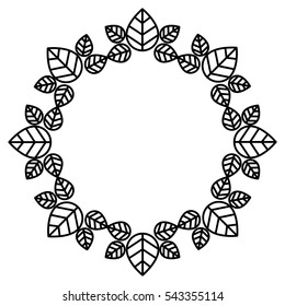 Isolated leaves decoration design
