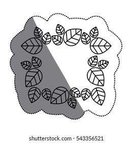 Isolated leaves decoration design