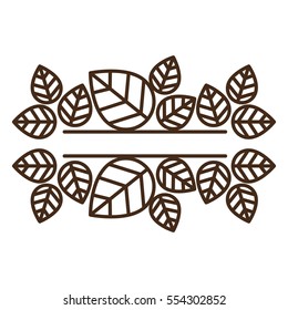 Isolated leaves decoration design