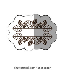 Isolated leaves decoration design