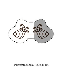 Isolated leaves decoration design