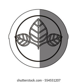 Isolated leaves decoration design