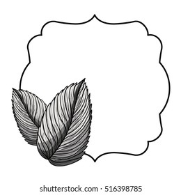Isolated leaves frame design