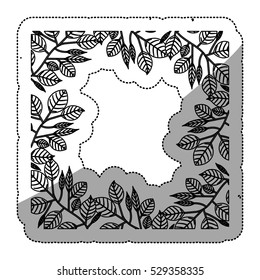 Isolated leaves frame design