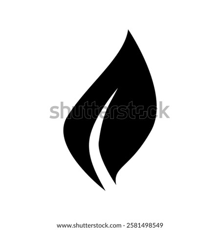 Isolated leaves icons on white background.