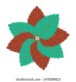 Isolated leaves vector design, vector illustration