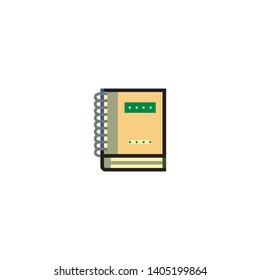 Isolated Ledger Emoji, Emoticon, Vector Flat Icon