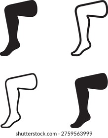 Isolated Leg Icon Design, leg icon, leg vector, human lower limb anatomy, body structure concept, walking movement symbol, medical illustration, editable icon set, ui app graphic