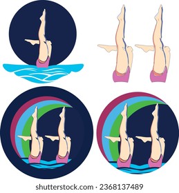 Isolated legs of synchronistic swimmers