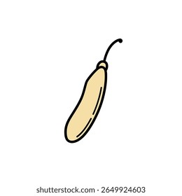 Isolated legume depicts pod cartoon vector art studio
