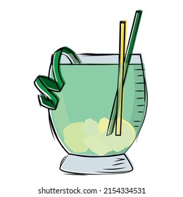 Isolated lemon cocktail vector illustration