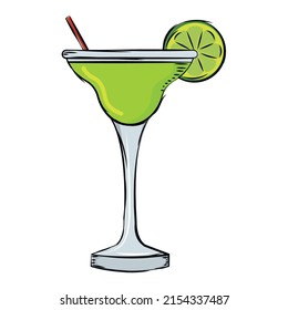 Isolated lemon cocktail vector illustration