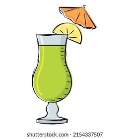 Isolated lemon cocktail vector illustration