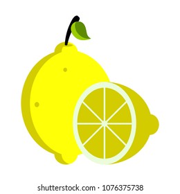 Isolated lemon fruit