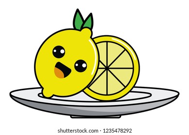 Isolated lemon fruit design