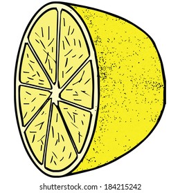 Isolated lemon fruit vector illustration