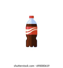 Isolated Lemonade Flat Icon. Bottle Vector Element Can Be Used For Bottle, Drink, Lemonade Design Concept.